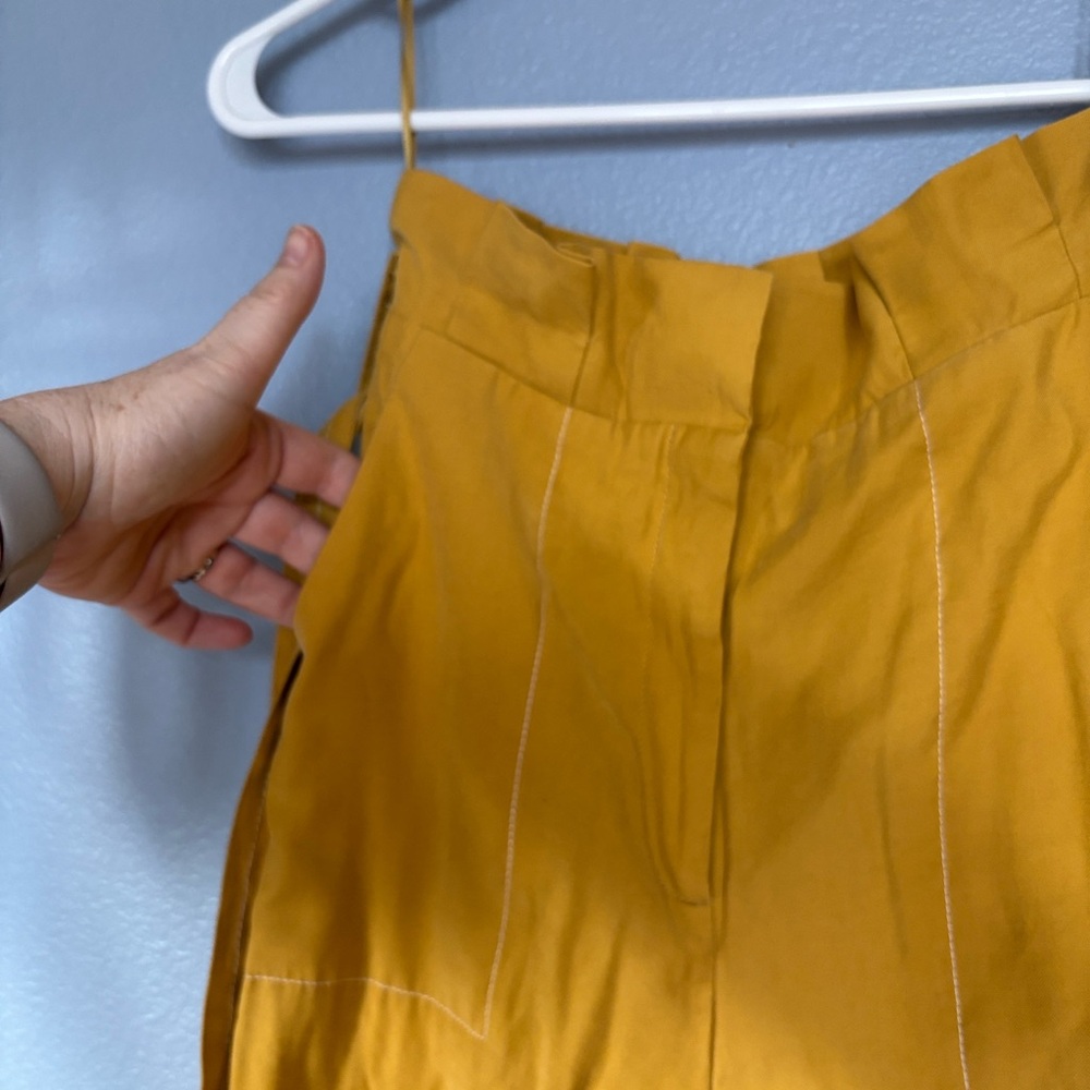 TOPSHOP wide leg, palazzo pants.High waisted cuffed. Cuffed. Pockets. Size 4 - Picture 11 of 11